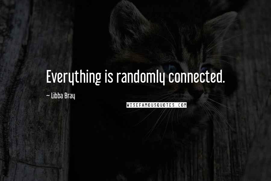 Libba Bray Quotes: Everything is randomly connected.