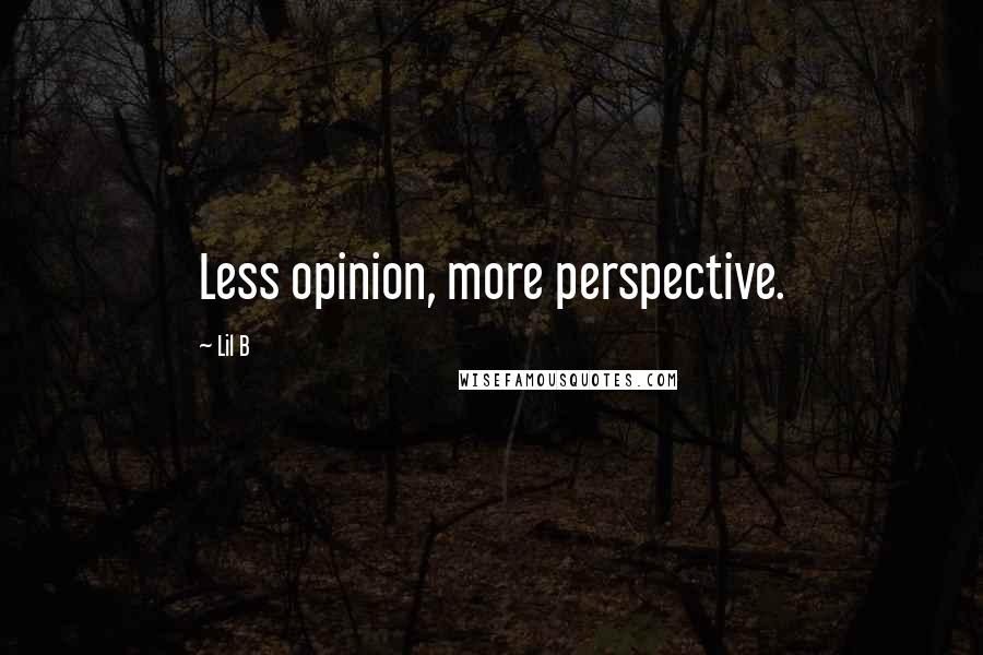 Lil B Quotes: Less opinion, more perspective.