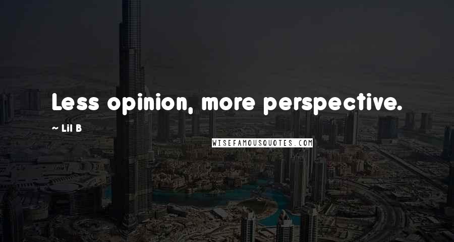 Lil B Quotes: Less opinion, more perspective.