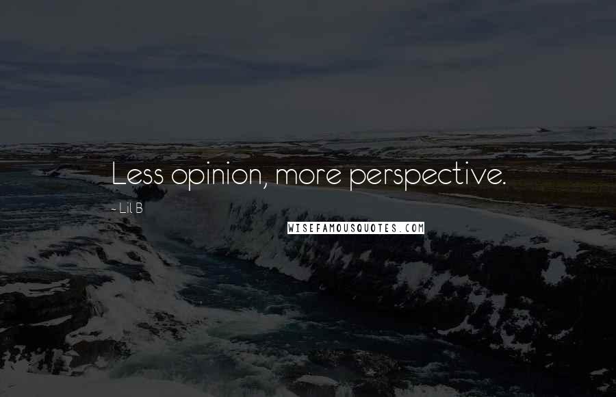 Lil B Quotes: Less opinion, more perspective.