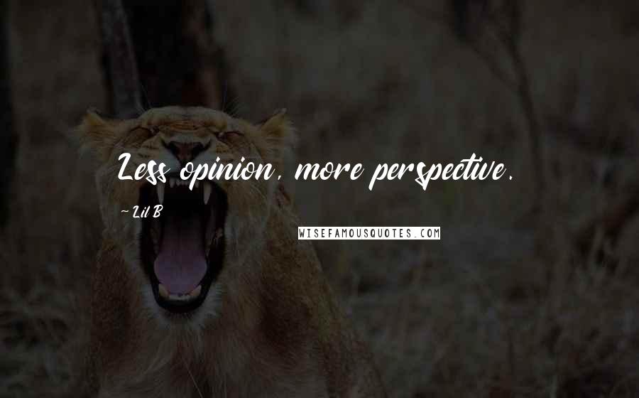 Lil B Quotes: Less opinion, more perspective.