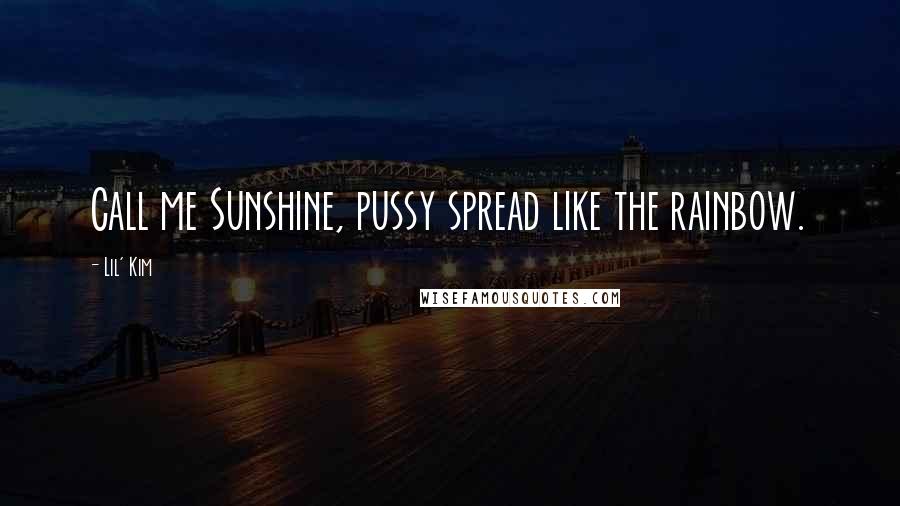 Lil' Kim Quotes: Call me Sunshine, pussy spread like the rainbow.