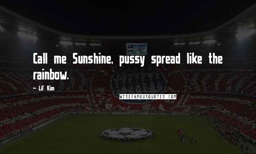 Lil' Kim Quotes: Call me Sunshine, pussy spread like the rainbow.