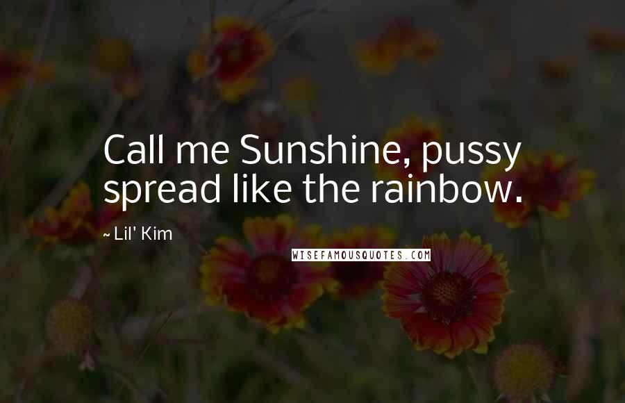 Lil' Kim Quotes: Call me Sunshine, pussy spread like the rainbow.