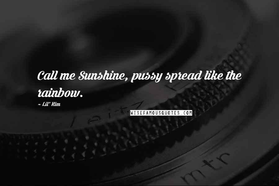 Lil' Kim Quotes: Call me Sunshine, pussy spread like the rainbow.