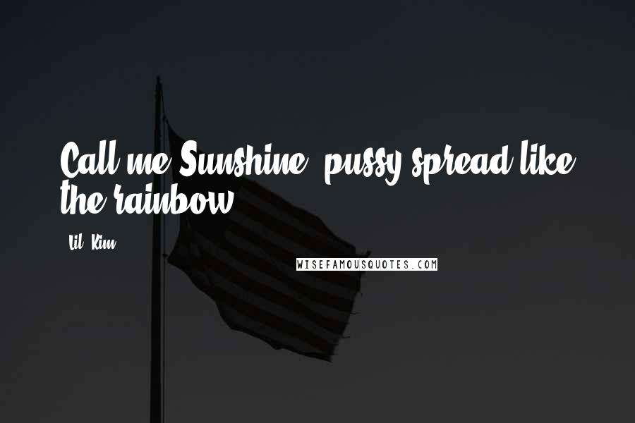 Lil' Kim Quotes: Call me Sunshine, pussy spread like the rainbow.