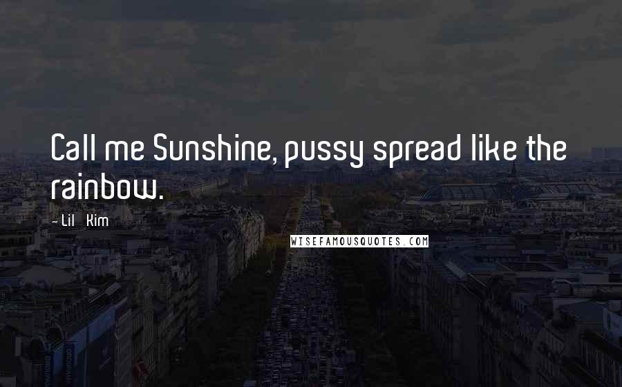 Lil' Kim Quotes: Call me Sunshine, pussy spread like the rainbow.