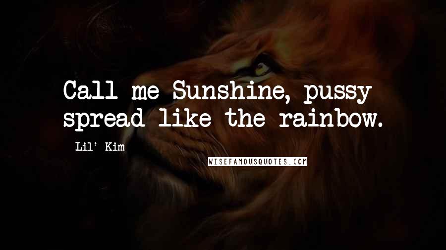 Lil' Kim Quotes: Call me Sunshine, pussy spread like the rainbow.