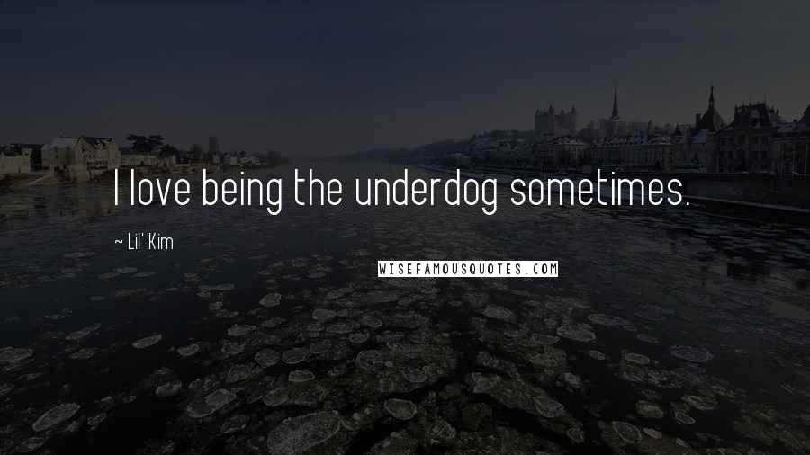Lil' Kim Quotes: I love being the underdog sometimes.
