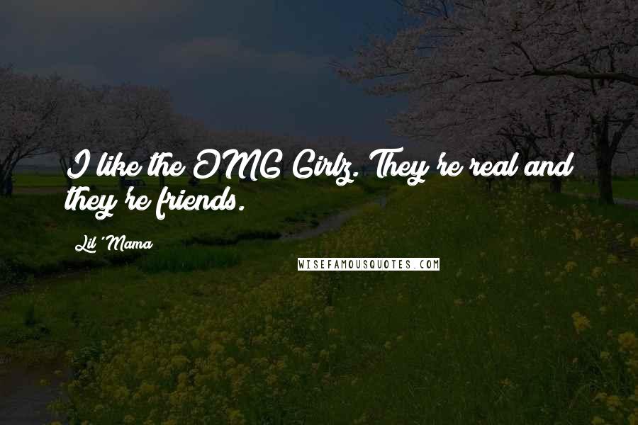 Lil' Mama Quotes: I like the OMG Girlz. They're real and they're friends.