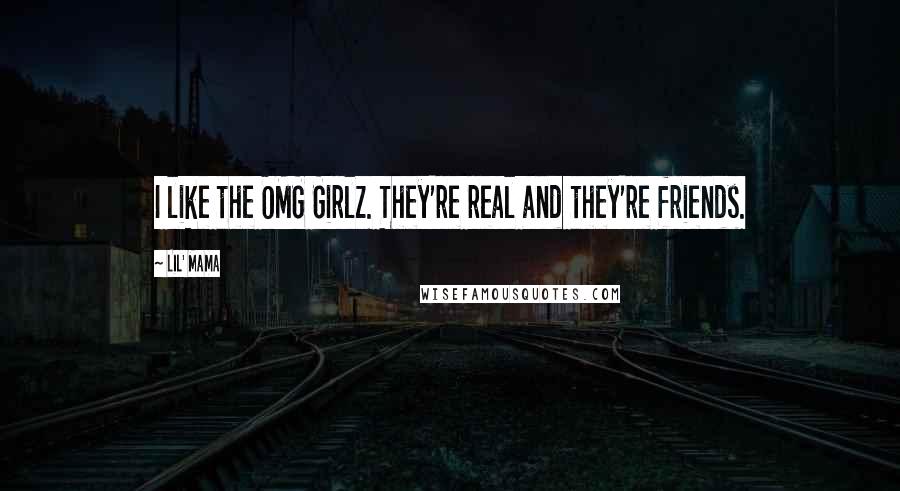 Lil' Mama Quotes: I like the OMG Girlz. They're real and they're friends.