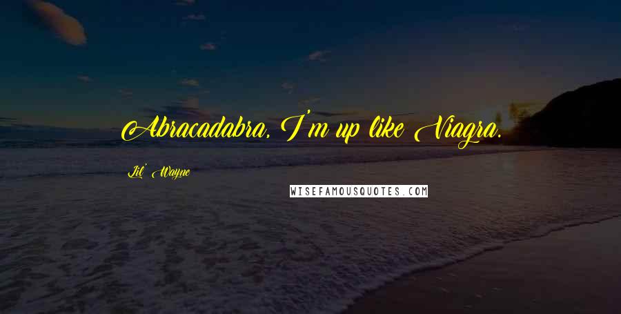 Lil' Wayne Quotes: Abracadabra, I'm up like Viagra.