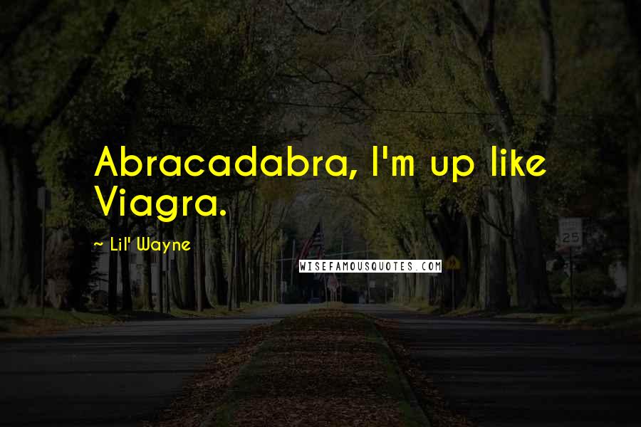 Lil' Wayne Quotes: Abracadabra, I'm up like Viagra.