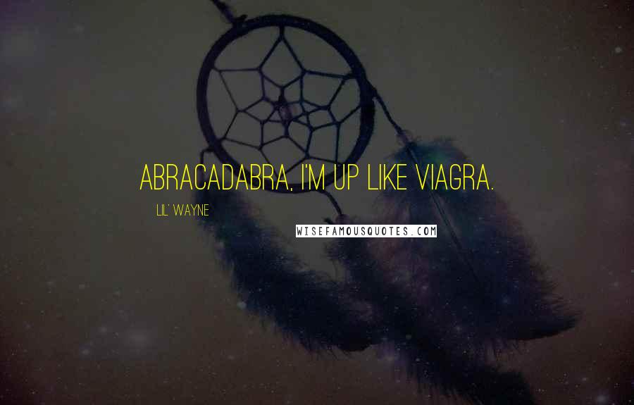 Lil' Wayne Quotes: Abracadabra, I'm up like Viagra.