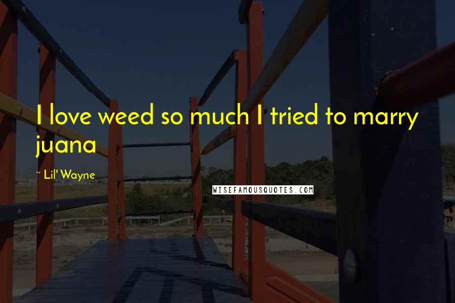 Lil' Wayne Quotes: I love weed so much I tried to marry juana