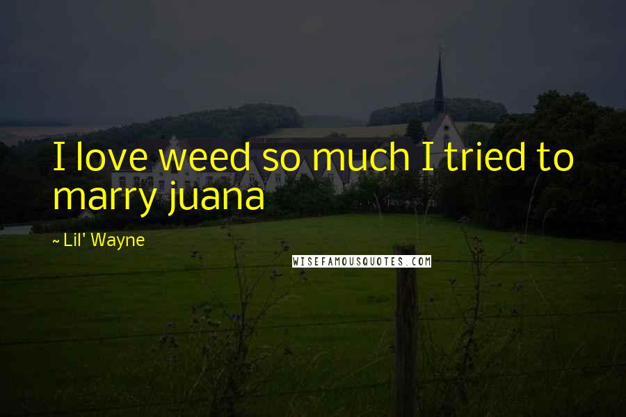 Lil' Wayne Quotes: I love weed so much I tried to marry juana