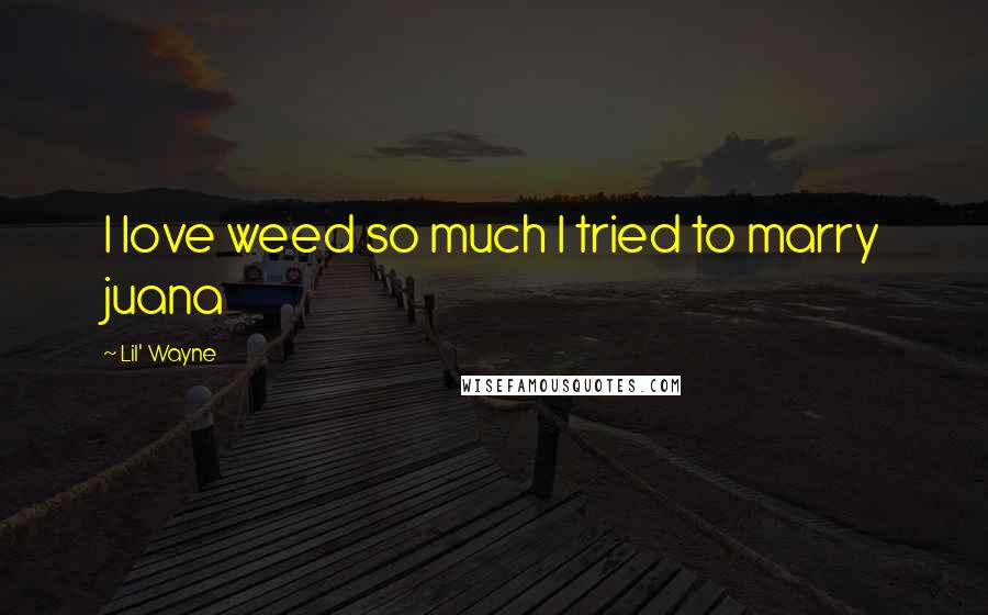 Lil' Wayne Quotes: I love weed so much I tried to marry juana