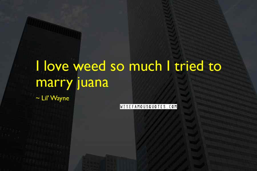 Lil' Wayne Quotes: I love weed so much I tried to marry juana