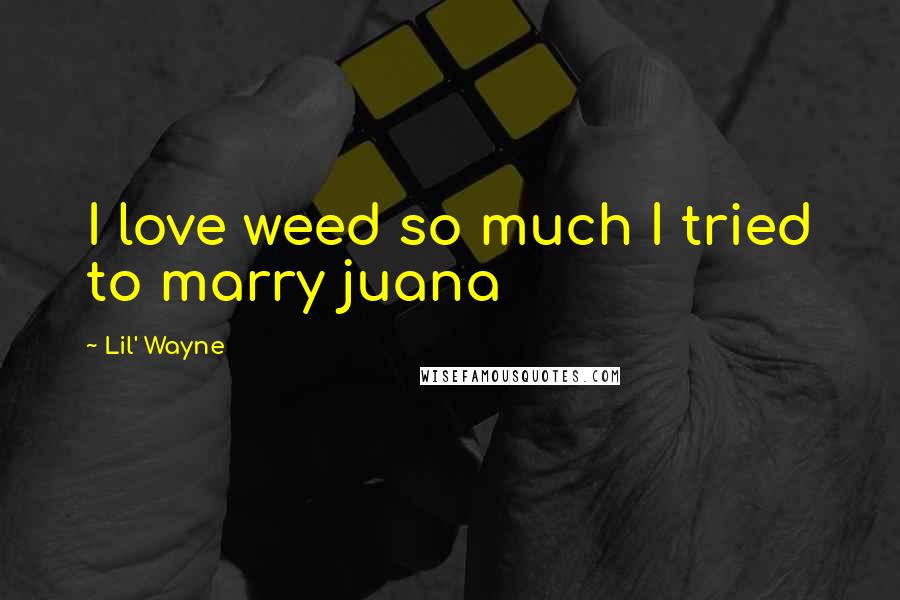 Lil' Wayne Quotes: I love weed so much I tried to marry juana