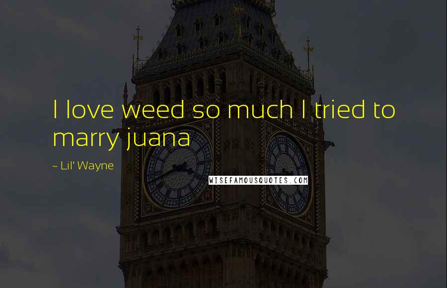 Lil' Wayne Quotes: I love weed so much I tried to marry juana
