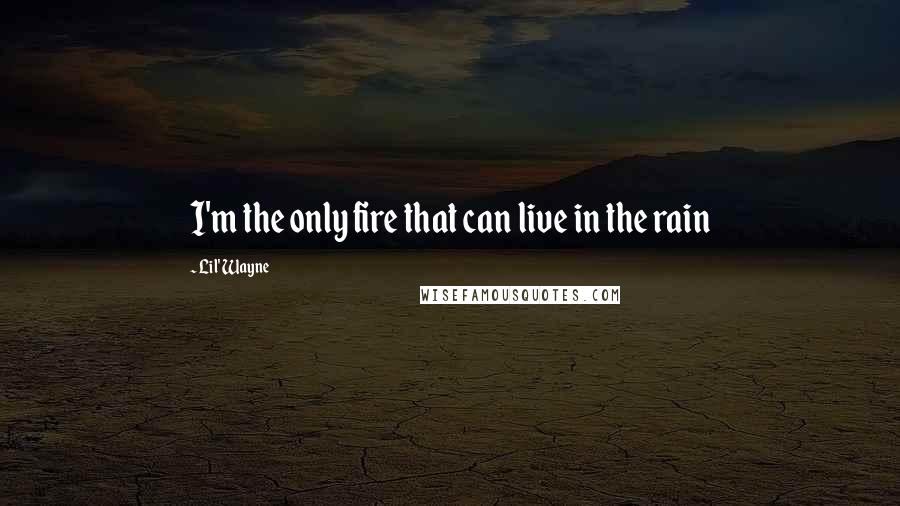 Lil' Wayne Quotes: I'm the only fire that can live in the rain