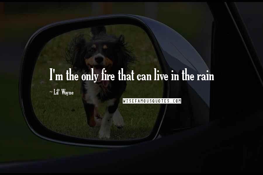 Lil' Wayne Quotes: I'm the only fire that can live in the rain