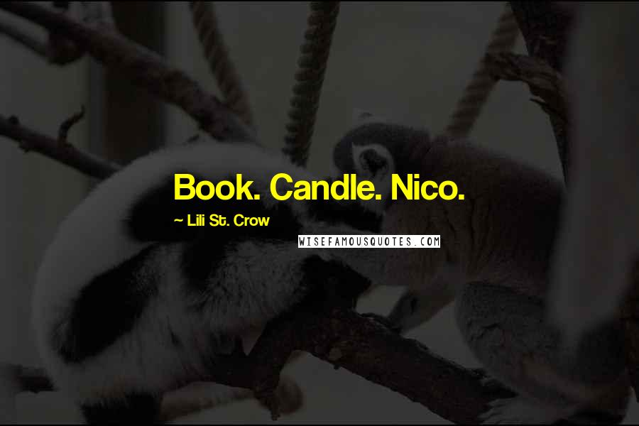 Lili St. Crow Quotes: Book. Candle. Nico.