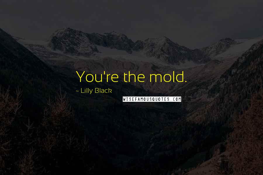 Lilly Black Quotes: You're the mold.