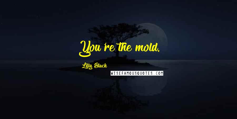 Lilly Black Quotes: You're the mold.