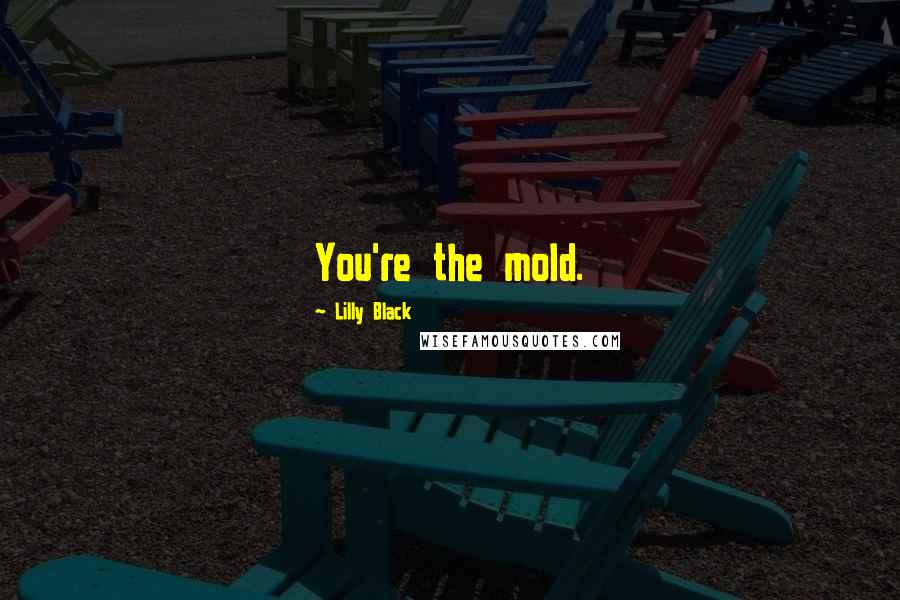 Lilly Black Quotes: You're the mold.