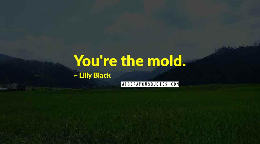 Lilly Black Quotes: You're the mold.