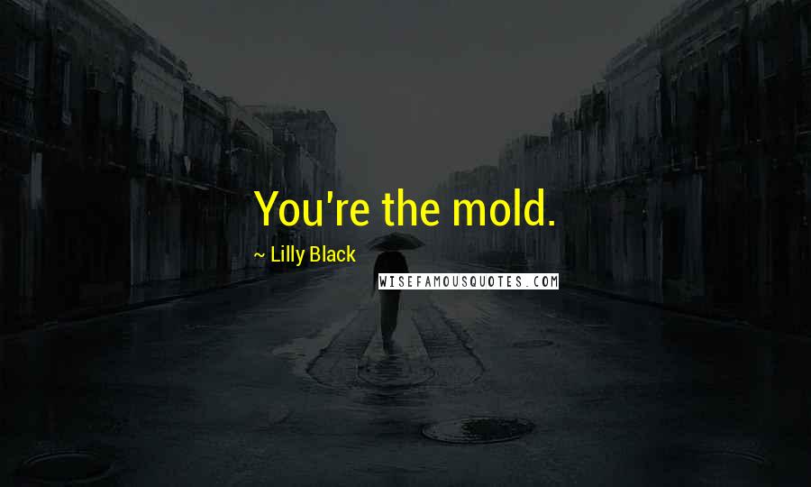 Lilly Black Quotes: You're the mold.