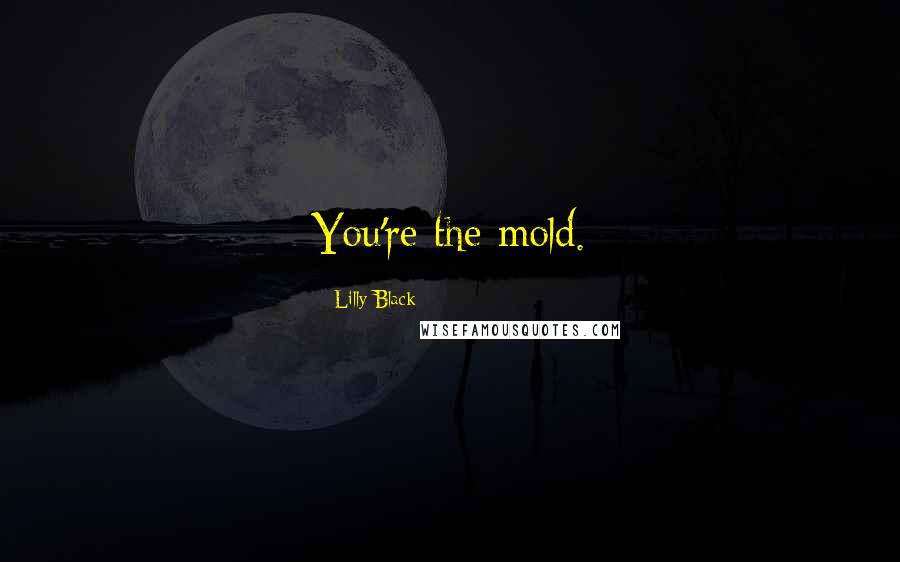 Lilly Black Quotes: You're the mold.