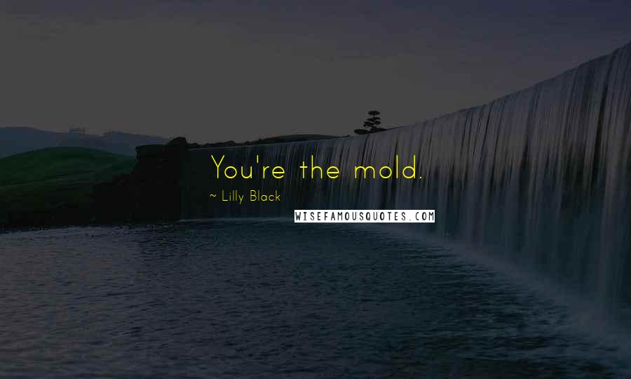 Lilly Black Quotes: You're the mold.