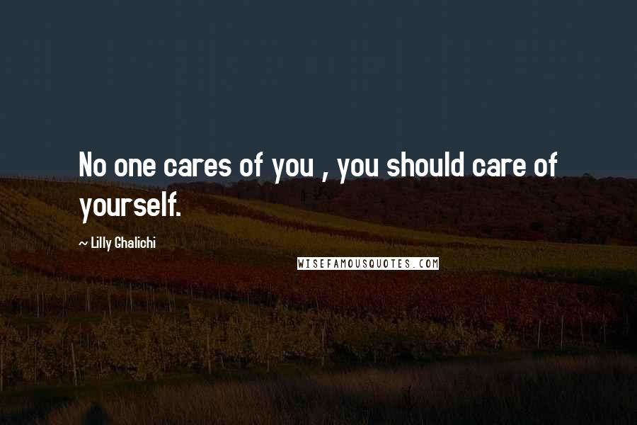 Lilly Ghalichi Quotes: No one cares of you , you should care of yourself.