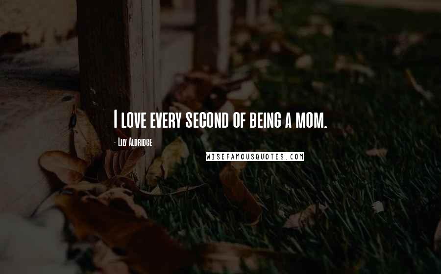 Lily Aldridge Quotes: I love every second of being a mom.