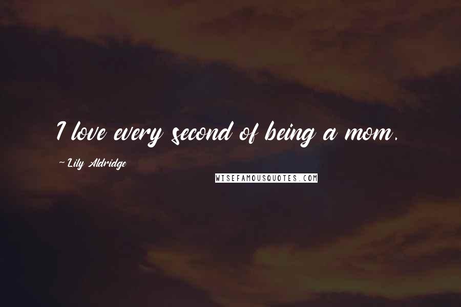 Lily Aldridge Quotes: I love every second of being a mom.