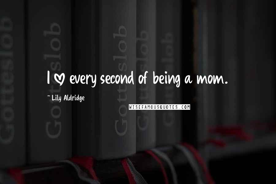 Lily Aldridge Quotes: I love every second of being a mom.