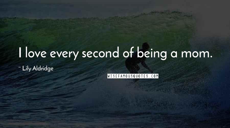 Lily Aldridge Quotes: I love every second of being a mom.