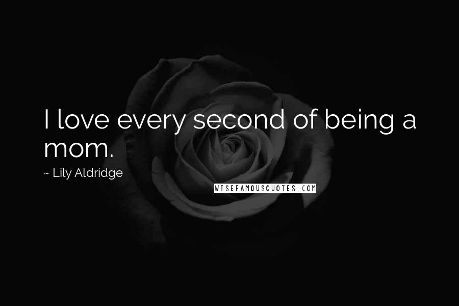 Lily Aldridge Quotes: I love every second of being a mom.