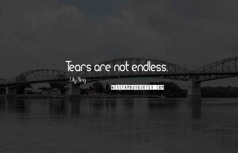 Lily King Quotes: Tears are not endless.