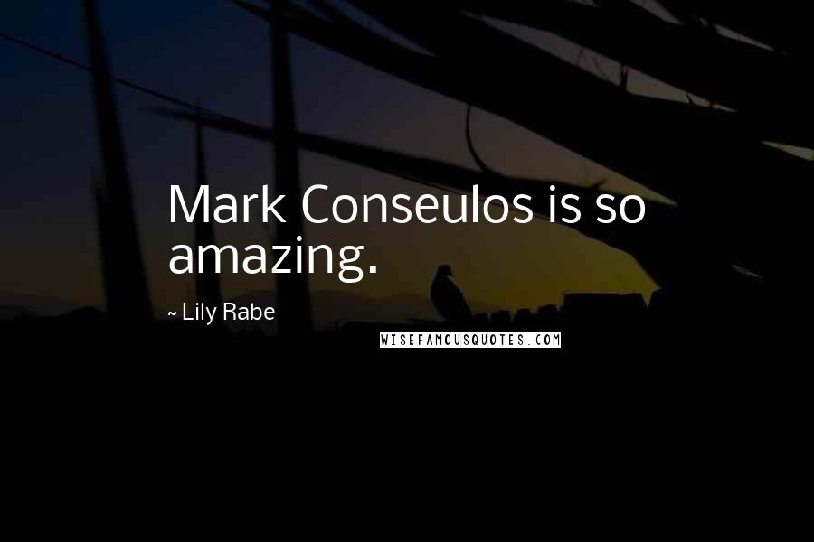 Lily Rabe Quotes: Mark Conseulos is so amazing.
