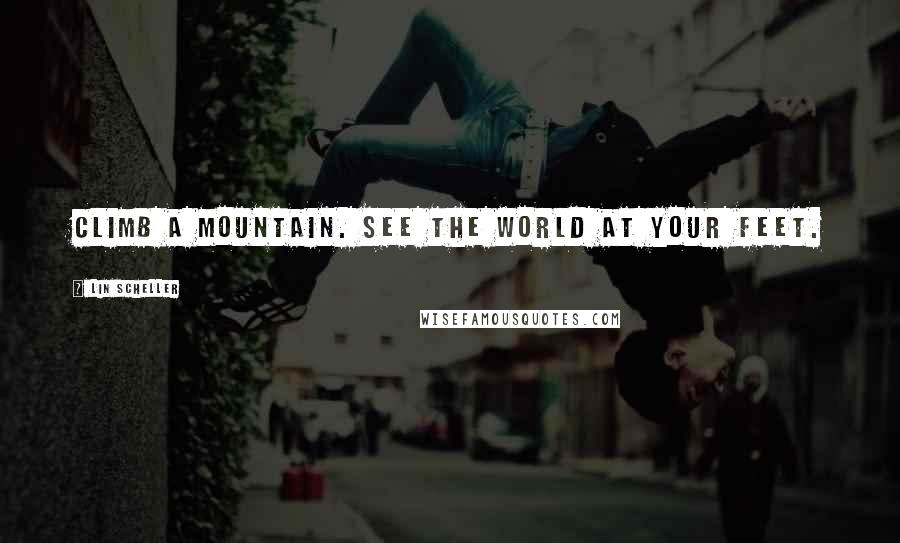 Lin Scheller Quotes: Climb a mountain. See the world at your feet.