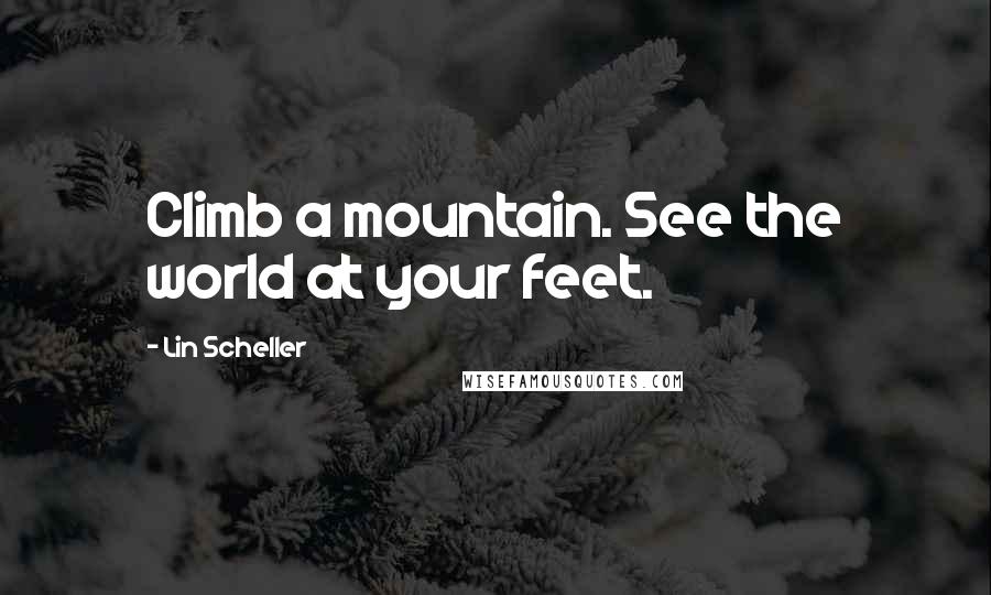 Lin Scheller Quotes: Climb a mountain. See the world at your feet.