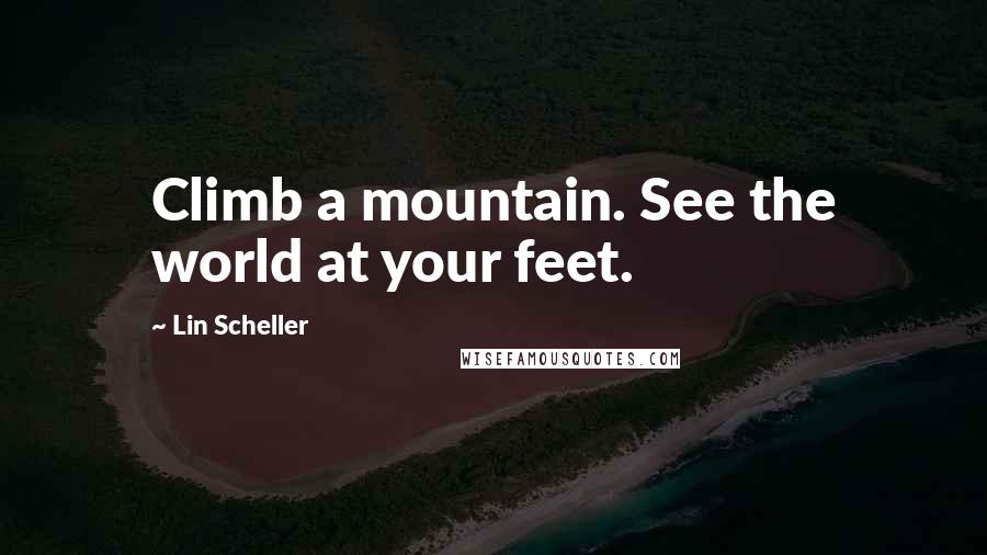 Lin Scheller Quotes: Climb a mountain. See the world at your feet.