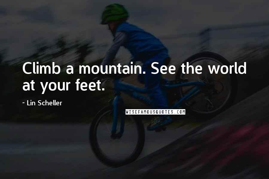 Lin Scheller Quotes: Climb a mountain. See the world at your feet.