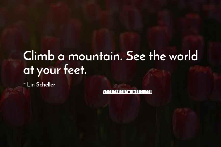 Lin Scheller Quotes: Climb a mountain. See the world at your feet.