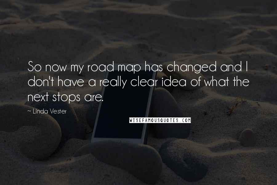 Linda Vester Quotes: So now my road map has changed and I don't have a really clear idea of what the next stops are.