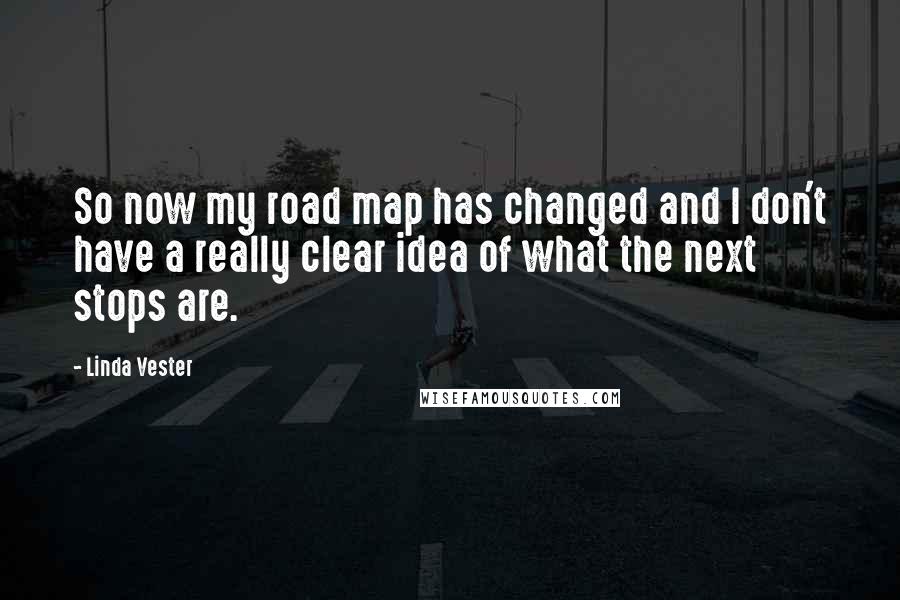 Linda Vester Quotes: So now my road map has changed and I don't have a really clear idea of what the next stops are.