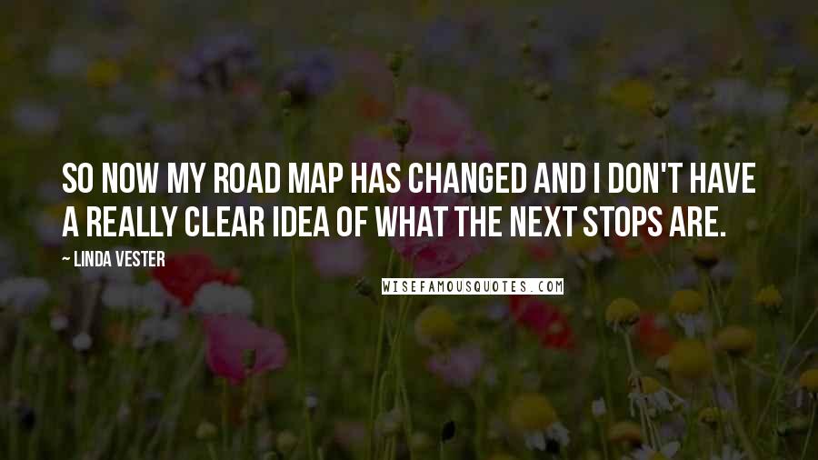 Linda Vester Quotes: So now my road map has changed and I don't have a really clear idea of what the next stops are.